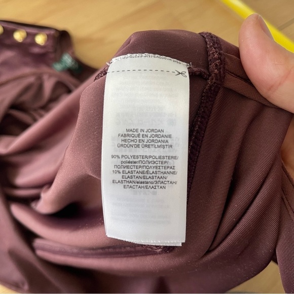 LAUREN Ralph Lauren Petite Large Velvet Tunic Blouse Brown 3/4 Sleeve Top - Picture 11 of 11